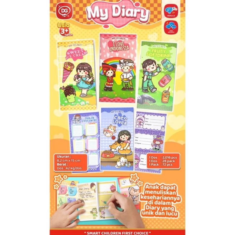 

''Terlaris" Dg My Diary - Notebook - Memo Spiral Besar - Memo Spiral Kecil - Memo Lem / Buku Book Note Memo Jadwal Pelajaran Stiker Buku / Mainan Murah