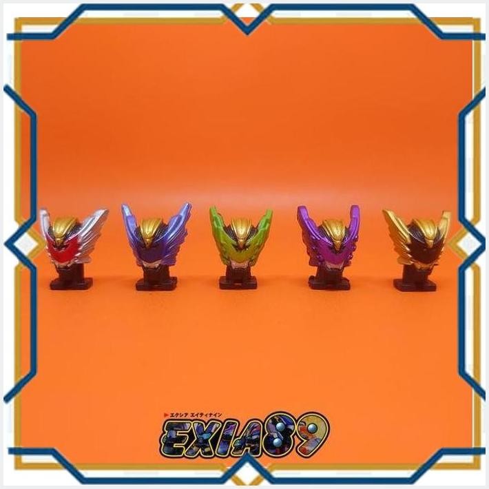 [exi] satria garuda bima x action pose -  bima x form complete head part set 5 bandai