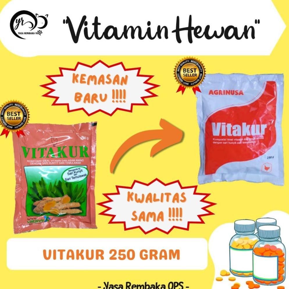 Terlaris VITAKUR 250gr - Vitamin Herbal Hewan Ternak Terbaru