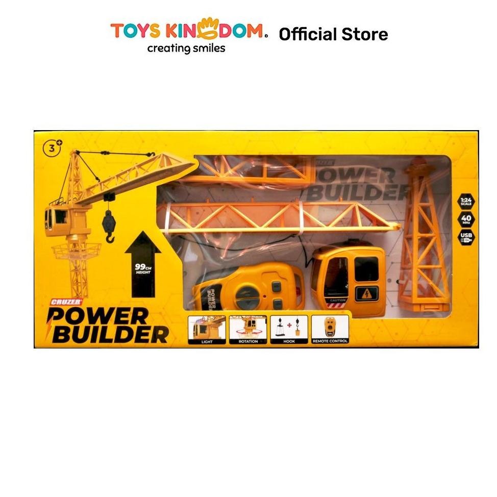 Toys Kingdom Cruzer Power Builder Tower Crane Remote Control 124 Toys Kids Toy Mainan Kendaraan Dan 