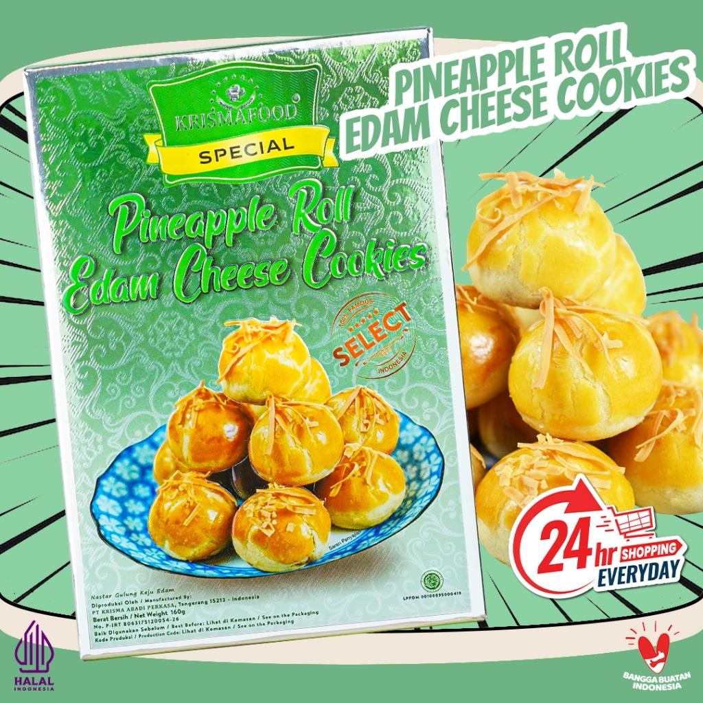 

NEW PRODUCT PINEAPPLE ROLL EDAM CHEESE COOKIES (G) NATURES TOUCH.