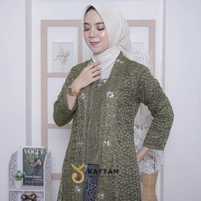 || POLARBEAR / KCJ - Kebaya Kutubaru PUSPA Kombinasi Tile dan Brokat Mewah Daily ||~~~