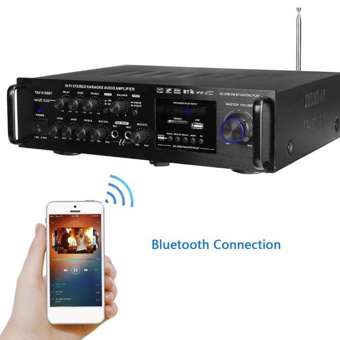 Ampalifier Eq Audio Home Theater Bluetooth 2000W Sunbuck - Tav-6188 New Stok