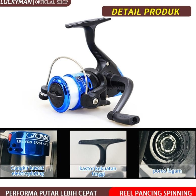 Ready Promosi Set Murah Joran Pancing Berongga Serat Karbon Set Reel Pancing Spin Casting