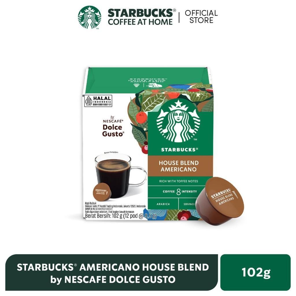 

NEW PRODUCT STARBUCKS AMERICANO HOUSE BLEND BY NESCAFE DOLCE GUSTO 102G X 12PCS NATURES TOUCH.