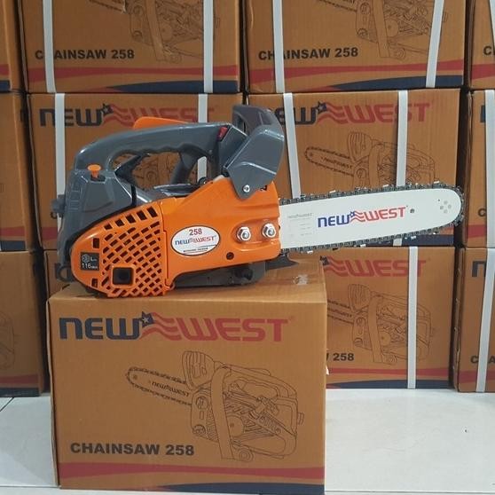 TERMURAH Chain Saw Top Handle NW 258 NW-258 12 Inch Guide Bar Chainsaw 2500 Senso 25cc New West Orig