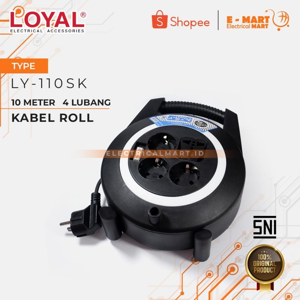 LOYAL Welto Kabel Roll 10M 15M Switch / Kabel Roll 10Meter 15Meter LY110SK LY111SK GROSIR