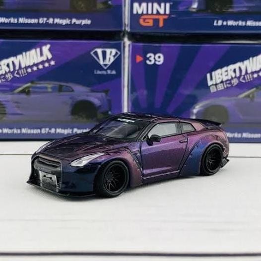 MiniGT Mini GT Nissan GTR Magic Purple LBworks Liberty Walk 1/64