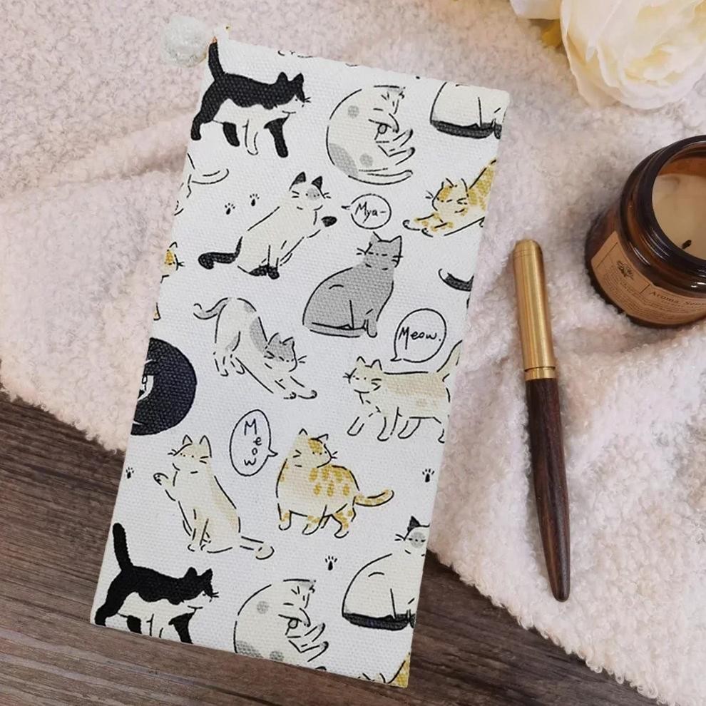 

Fromthenon Fabric Weeks Diary Notebooks Cover Loose Leaf Week Notebook Planner Book Journal Cover Office Stationery Supplies