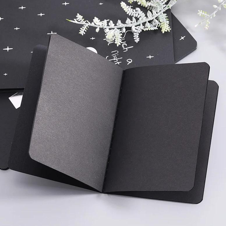 

60 Page New Sketchbook Diary For Drawing Painting Book School Gift Graffiti Sketch Office Notebook Paper Supply Black Cover