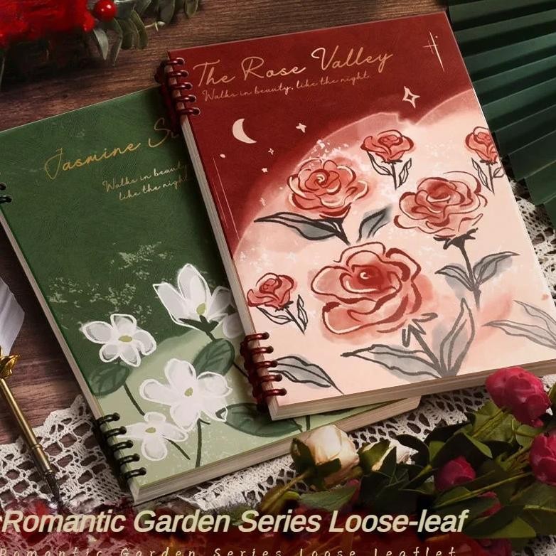 

Romantic Garden Loose Spiral Notebook Removable Notebook Good-Looking Non-Stick A5 Student Only Notepad Diary School Supplies