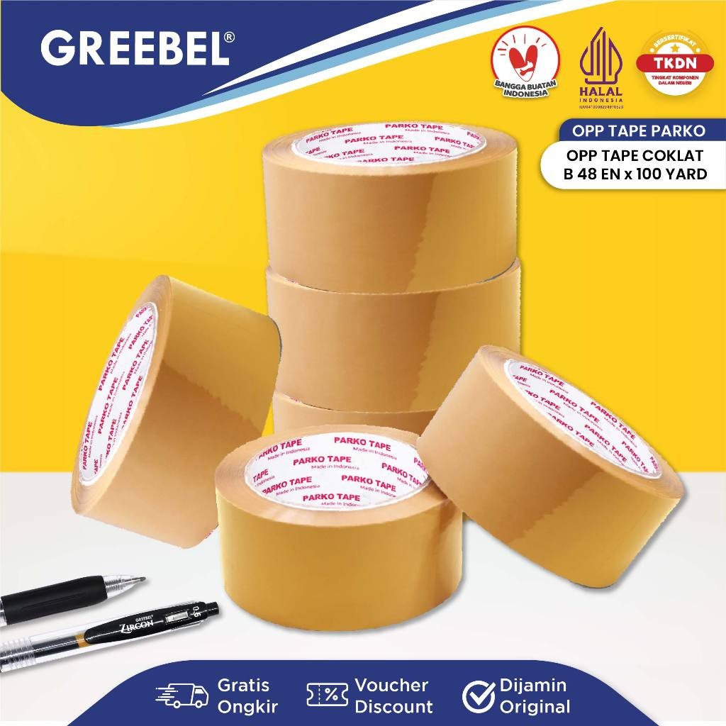 

PARKO Lakban Selotip Cokelat Isolasi Tape / B 48 EN (PCS)