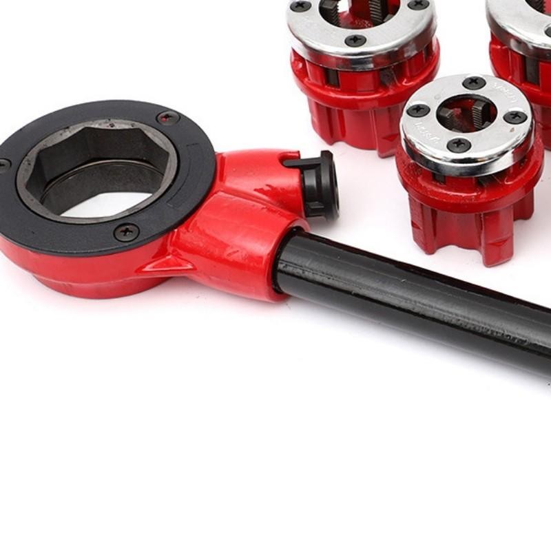 Senai Pipa Set Tipe 62 Snei Pipa Alat Drat Pipa 5 Cetakan Pipe Threader Dengan Kotak Penyimpanan