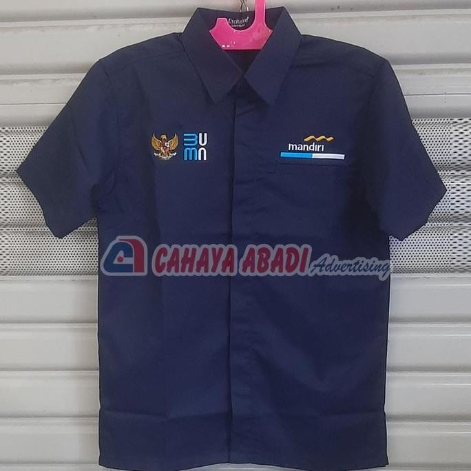 Kemeja BUMN Bank Mandiri Seragam BUMN Bank Mandiri Navy