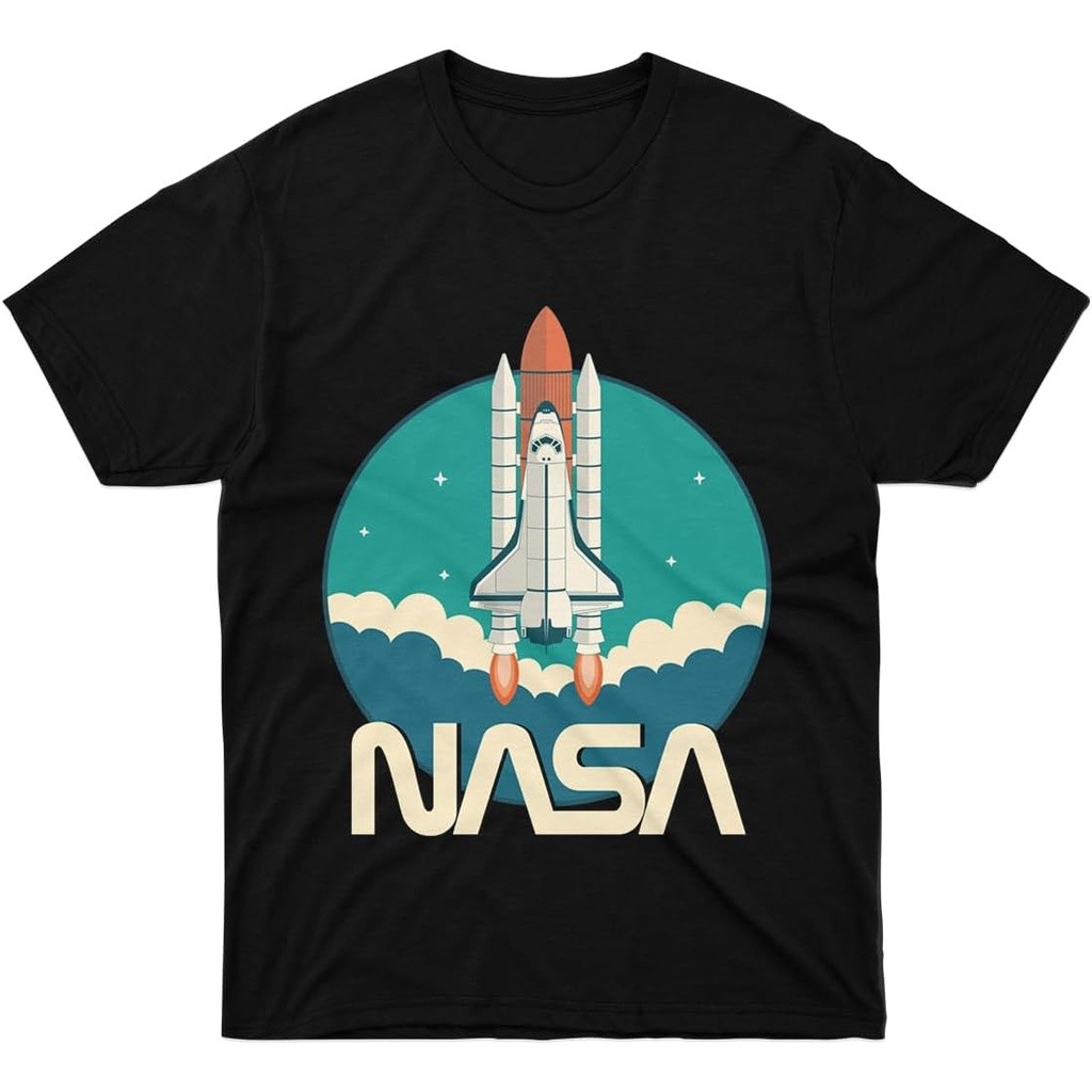 Kaos NASA Wanita Keluarga Luar Angkasa Unisex Teman Pesawat Ulang-alik Anak Laki-laki Hadiah untuk P
