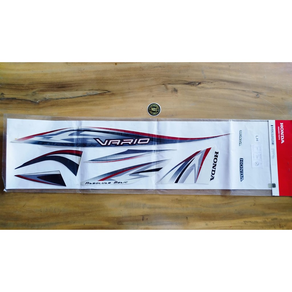 STRIPING STIKER STICKER LIST LIS BODY BODI KIRI HONDA VARIO 110 CW KARBU 2012-2013 PUTIH HITAM ORIGI