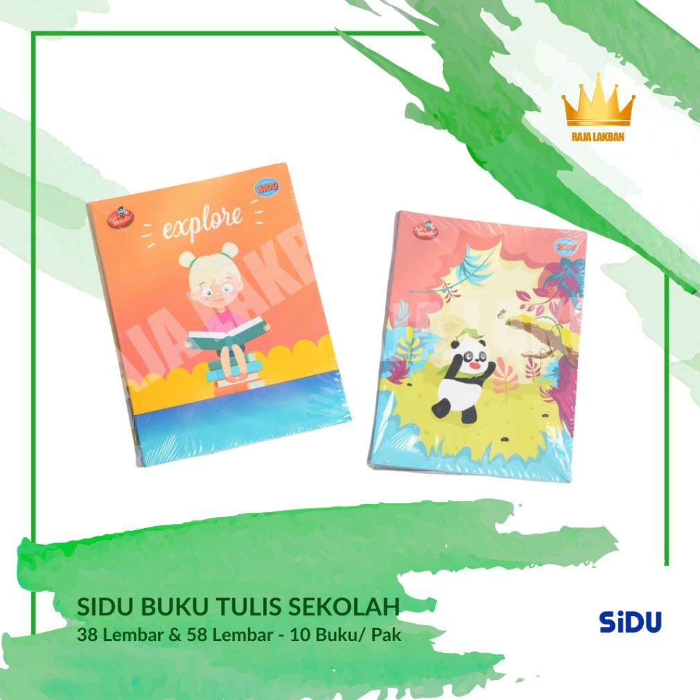 

READY STOCK Buku tulis Anak Sekolah SIDU 38 dan 58 Lembar/ Boy or Girl - Pak