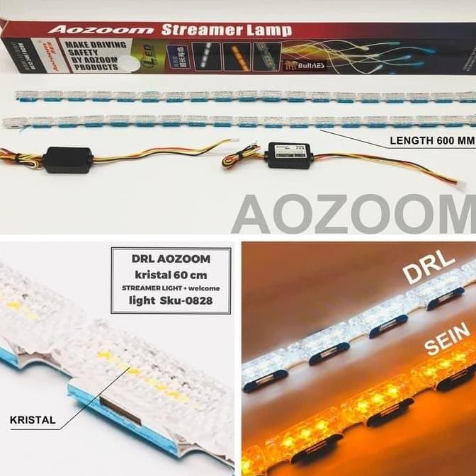 DRL Aozoom Kristal 60cm Streamer Lamp + Welcome Light