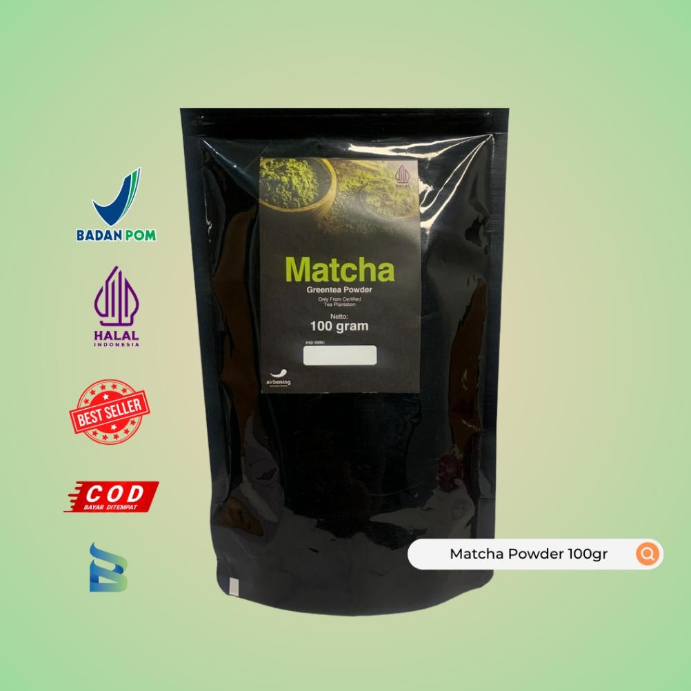

Bubuk Minuman, Pure Matcha Powder Tinggal Seduh / Bubuk Minuman Tanpa Pewarna Dan Tanpa Perasa Kemasan 100Gr. Bss Powder (Baru)
