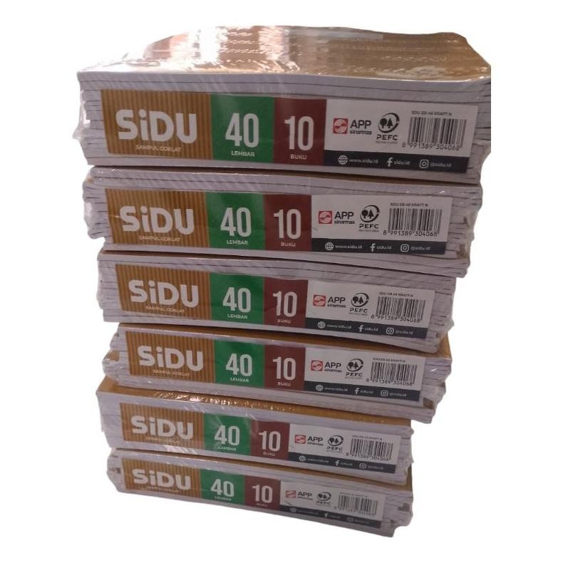 

READY STOCK Buku tulis sidu sampul coklat 40 lembar 1pak isi 10