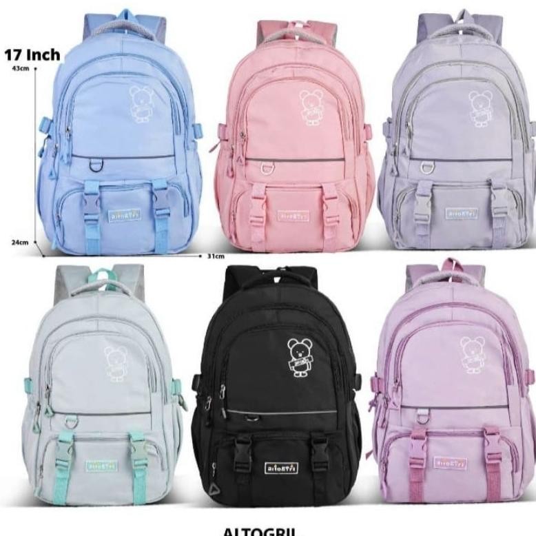 Tas Ransel Sekolah Anak ALTO Silver Girl / Tas Anak Perempuan /Tas Ransel Karakter / Tas Sekolah Ana
