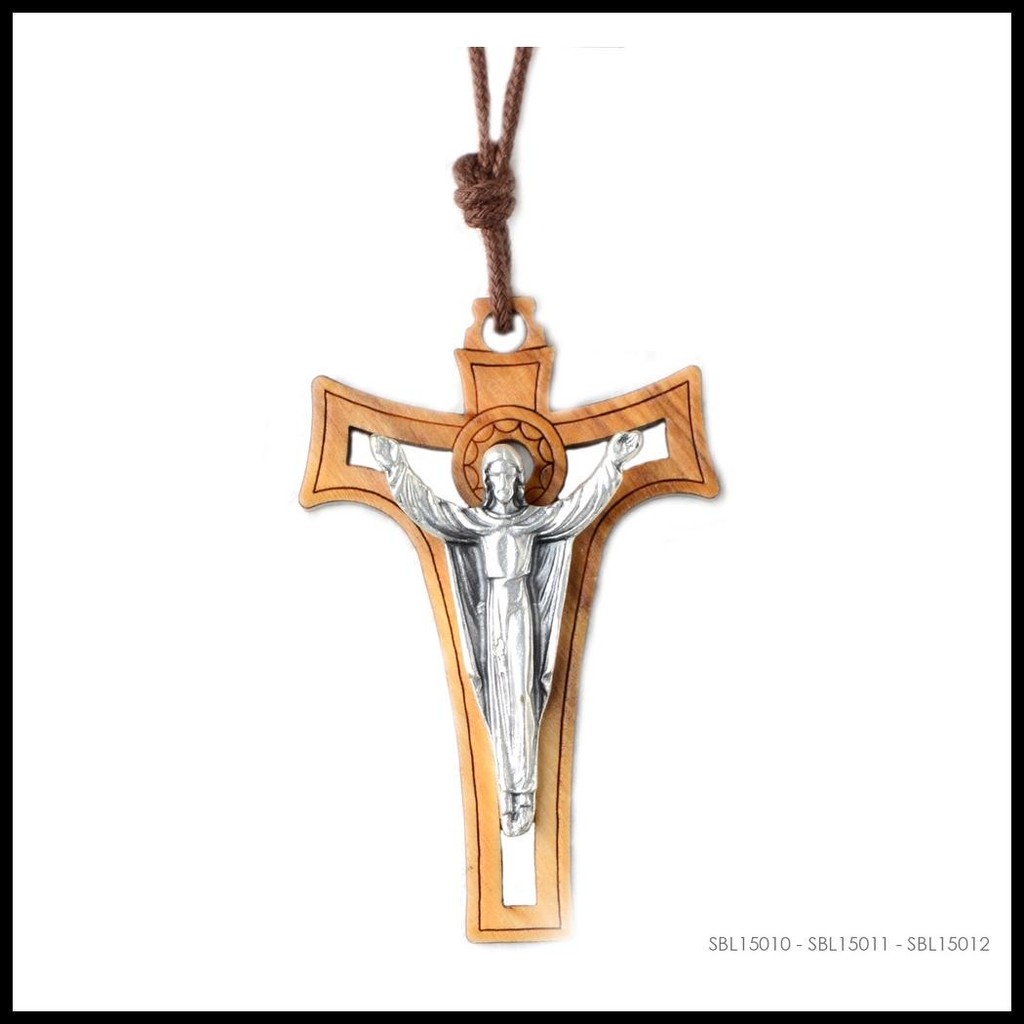 KALUNG BANDUL SALIB REDEMPTOR KAYU OLIVE  KATOLIK