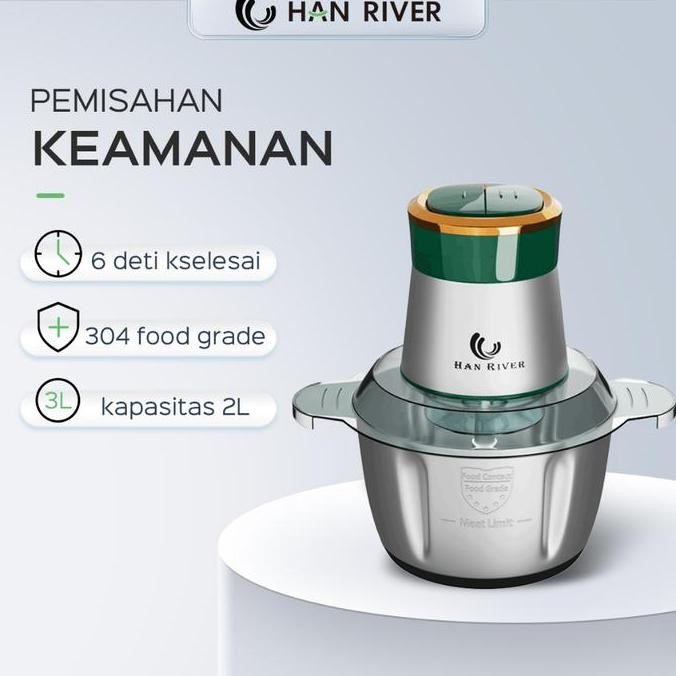 HAN RIVER Blender chopper 2L (HRJRJ04)Hijau