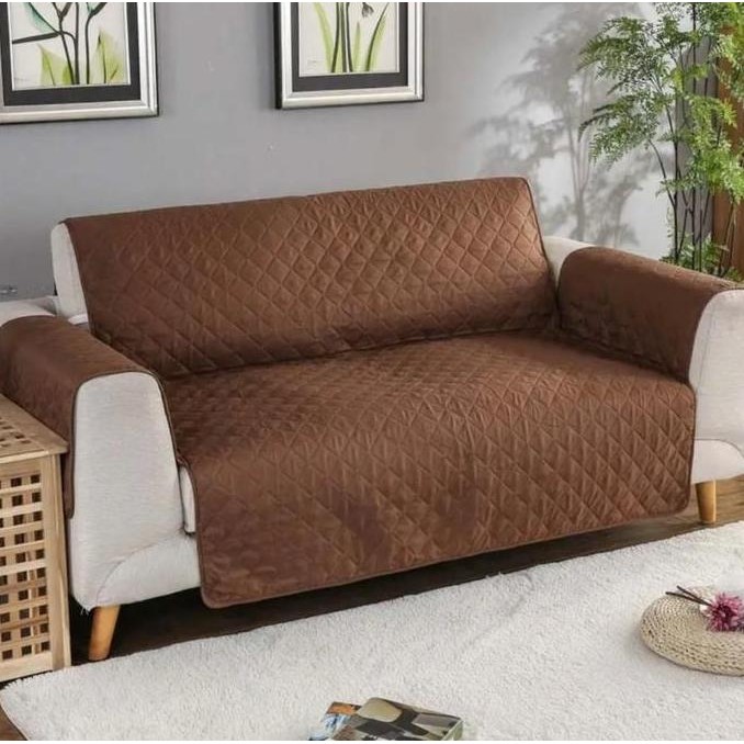 Cover Sofa Protector 1 2 3 Seater Sarung Penutup Microfiber Waterproof