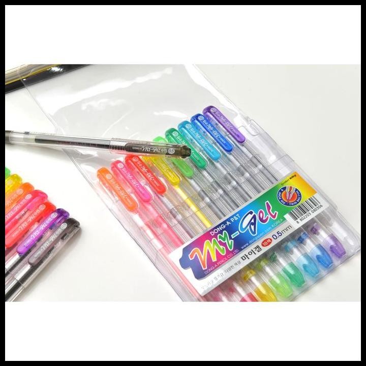 

Pulpen/Pen/Gel Pen My Gel Set 10 Warna / Korea