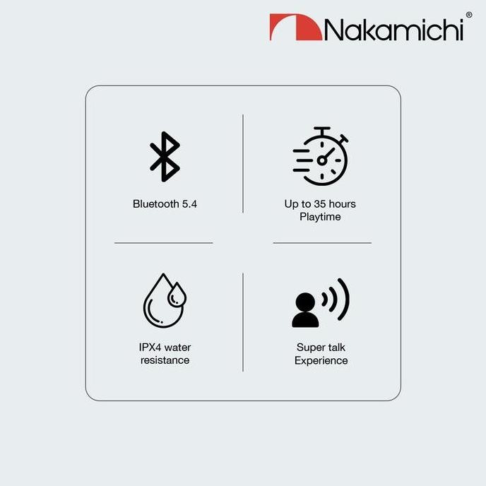 Stock In Nakamichi Tw016Enc Plus Black True Wireless Bluetooth 5.4 Gaming Earbuds Tws