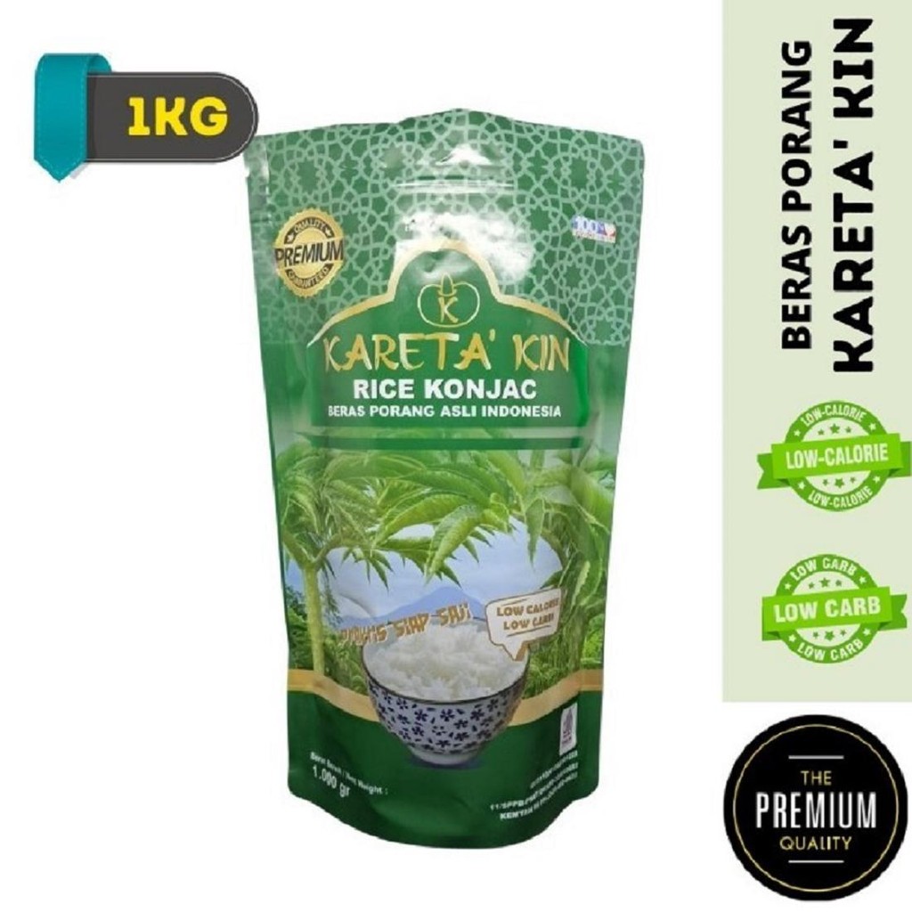 

BERAS PORANG SHIRATAKI RICE KONJAC KARETA KIN KUALITAS PREMIUM 1KG