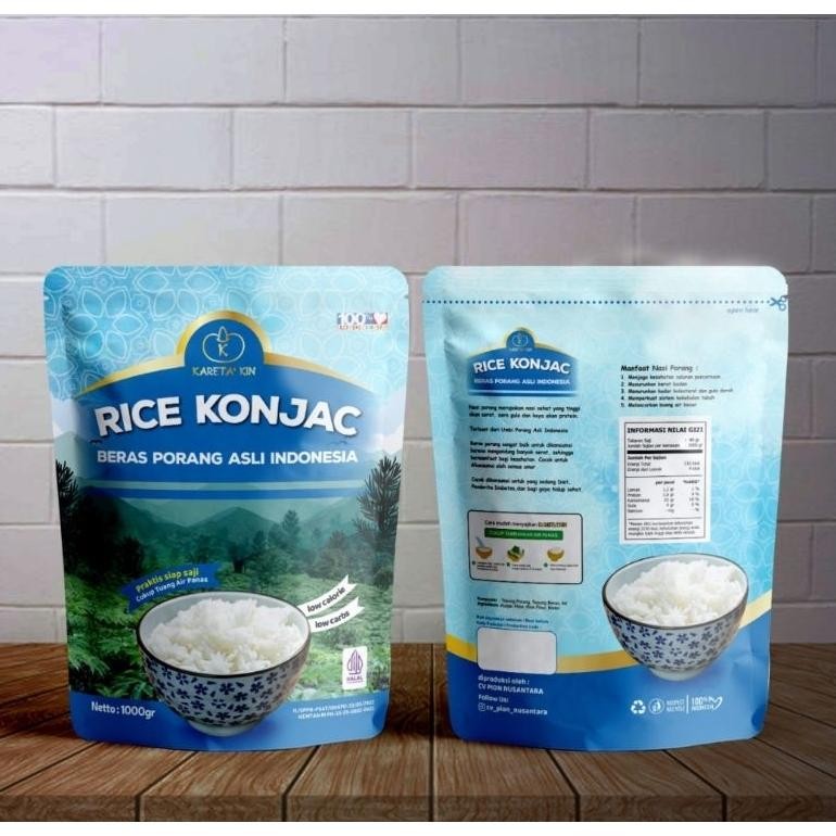 

Beras Porang Original KARETA KIN 1kg Shirataki Fukumi Rice Konjac Beras Diet Diabetes Konyaku