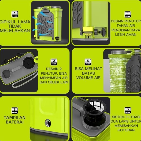 ZPZper 18 L 8Ah / 12Ah Alat Semprot Tangki Sprayer Manual 18 Liter Alat Semprotan Hama Padi and Spra