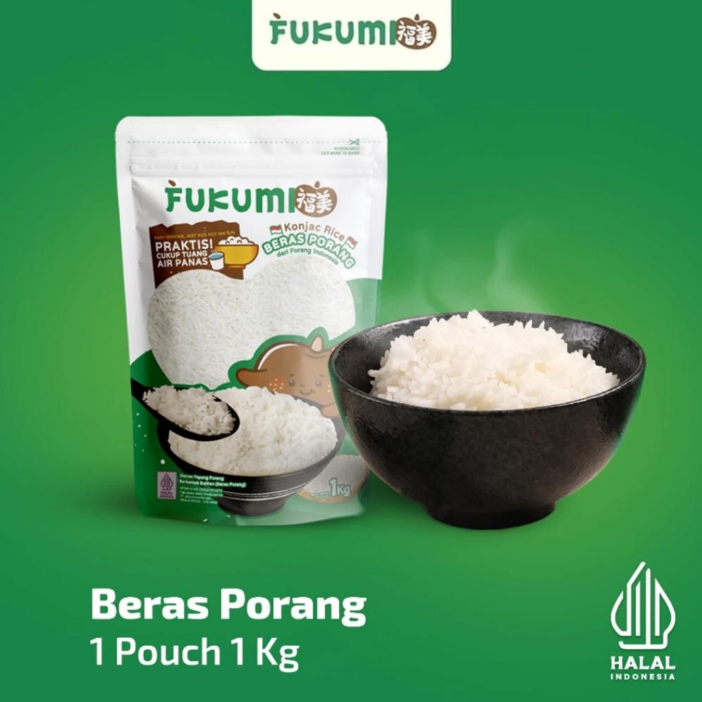 

Fukumi Beras Porang 1 Kg Pouch Shirataki Konjuc Rice