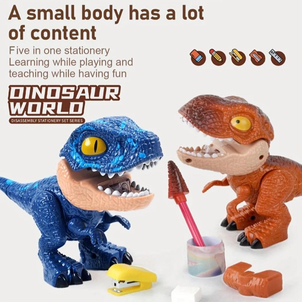 

[planet] Perlengkapan Sekolah Tempat Kotak Pensil Dino & Pesawat Multifungsi - Dino & Plane stationery