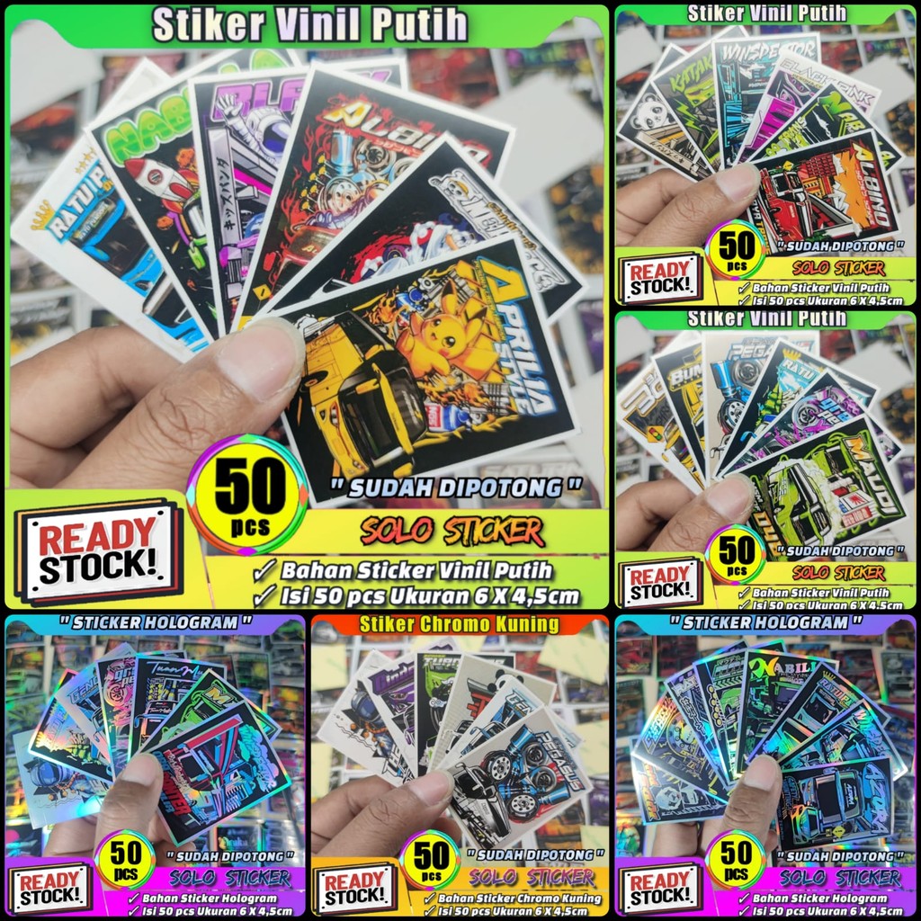 

Stiker Bus Basuri Isi 50pc SUDAH DIPOTONG Bahan Chromo Glossy Anti Air