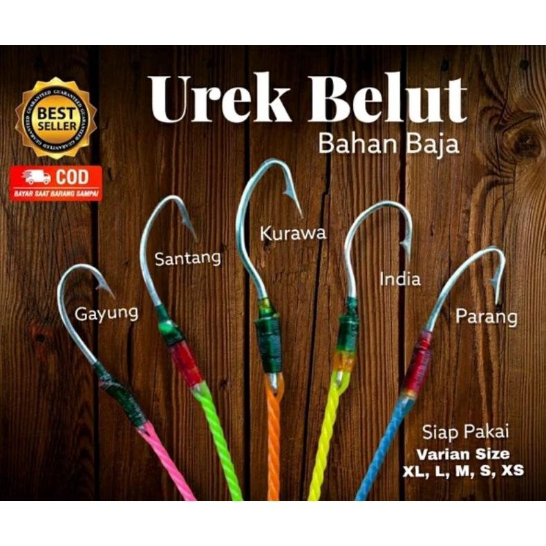 Terbaru Pancing Belut Sawah Urek Baja India Murah Kail Sidat Tali Kuat Siap Pakai Kailp000H