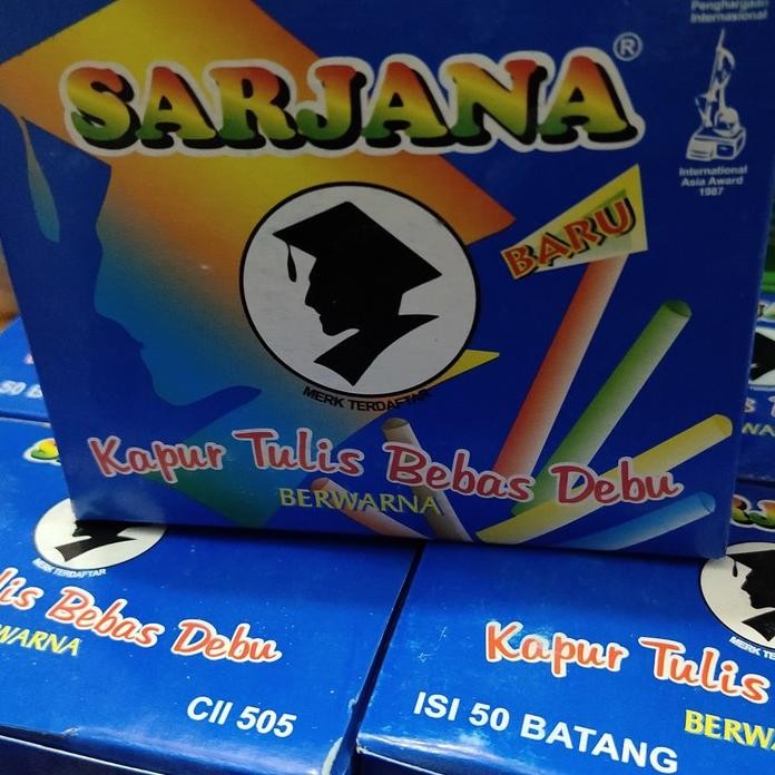

Original Kapur Tulis Warna Warni Sarjana Isi 50Pcs (Free Bubble Warp+ Kardus) Racun Shopee