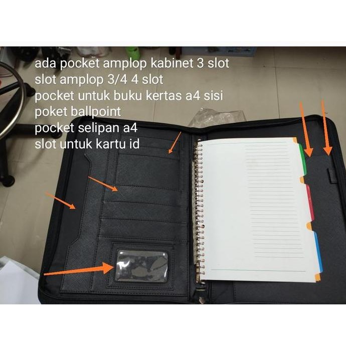 

HOT PROMO tas seminar a4 ring 26 b5 sleting kulit sintetis