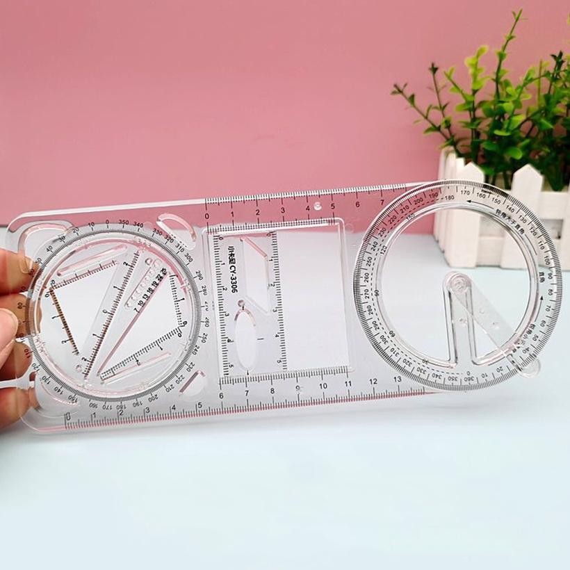 

Tangguh Penggaris Geometri Multifungsi Busur Derajat / Rotary Geometric Drawing Ruler Penggaris Multifungsi Geometri Bisa Diputar Hadiah Kreatif Drawing Ruler Alat Tulis Sekolah Kantor Perlengkapan Belajar Alat Ukur Multifunctional Drawing Ruler