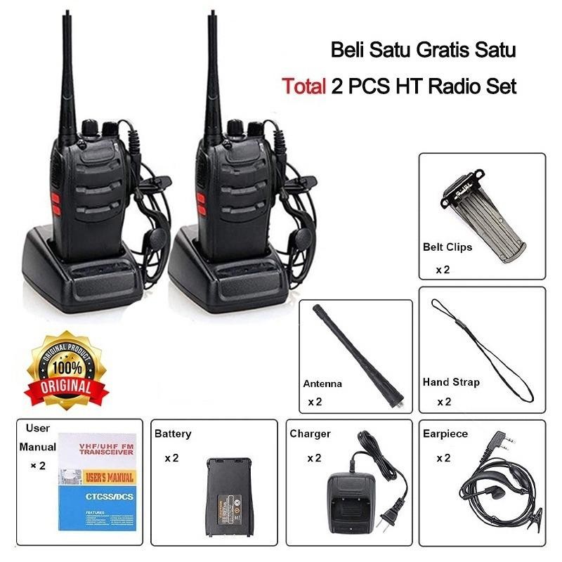 Handy Talky Radio Jarak Jauh 10Km 2800Mah / Wlan Handy Talky Waterproof Portable With Charger