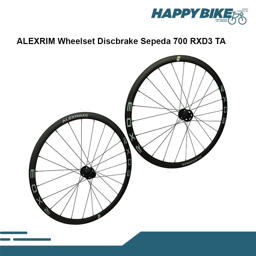 HAPPY BIKE WHEELSET ALEXRIM  RXD3 TA SEPEDA ROADBIKE ALLOY Discbrake 700c