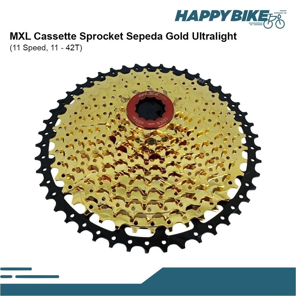 MXL Sprocket Sepeda Cassette Gold 11 Speed 11 - 42T MTB Road Bike