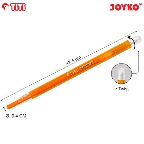 

Mudah Perawatan Twist Crayon Krayon Putar Joyko Titi Twcr-12S 12 Warna Colors