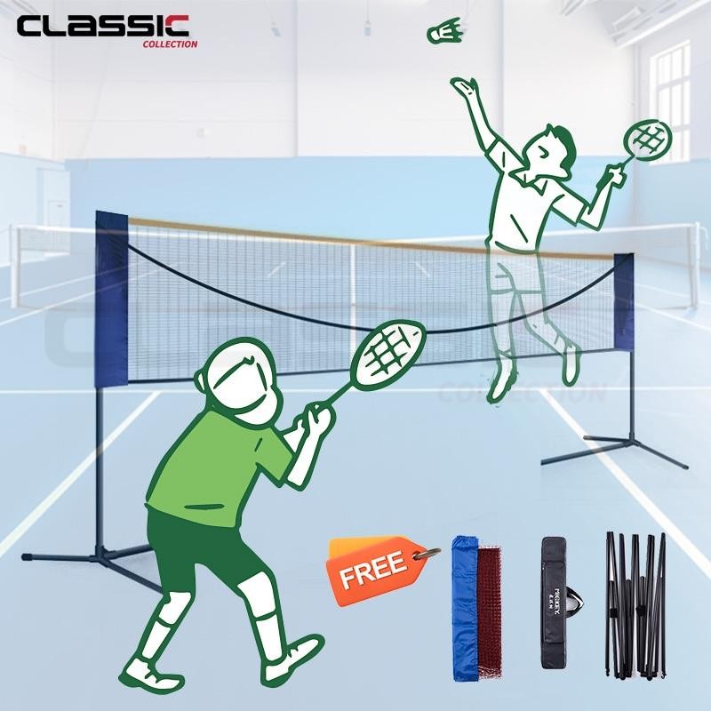 Bulutangkis Portable Badminton Bulutangkis Lining Jaring Net Badminton Net