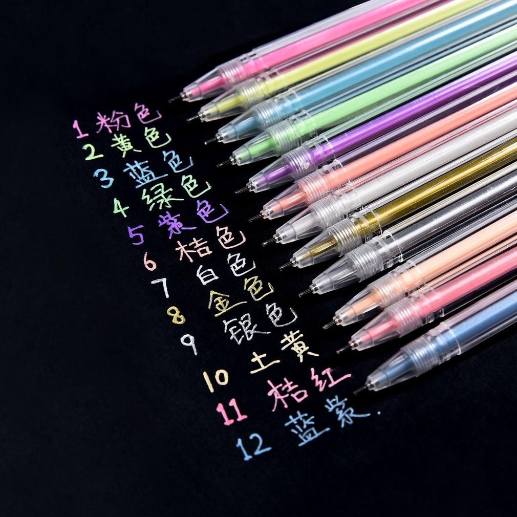 

Elegan [Miloli] 12 Pcs Coloring Pen Pulpen Warna - D0007