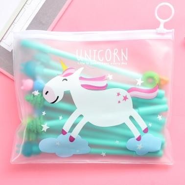 

Revolusioner Pulpen Gel Karakter Lucu Set Isi 20Pcs Pena Free Zipper Pouch Tempat Pensil Transparan Murah Stockami A15