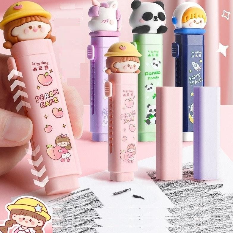 

Segera Penghapus Pensil Mekanik Set Isi 1 Refill Mechanic Eraser Model Karakter Lucu Anak Sekolah Rumah Belajar