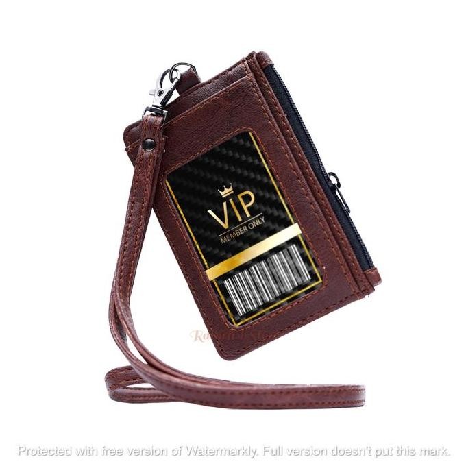 

TERMURAH ID Card Kulit Meluwe Name Tag Kulit Souvenir Kantor ID Card Holder TAN