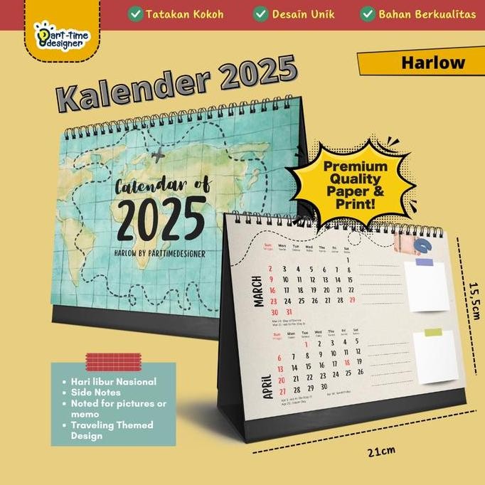 

HARGA DISKON Harlow Kalender Traveling Ada Ruang Catatan Bisa Ditulis